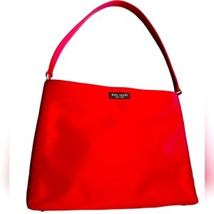☆RARE☆ Vintage Kate Spade cherry red nylon bag EUC